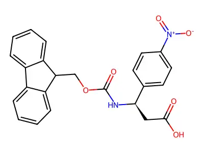 Fmoc-(RS)-3-amino-3-(4-nitrophenyl)-propionic acid structure