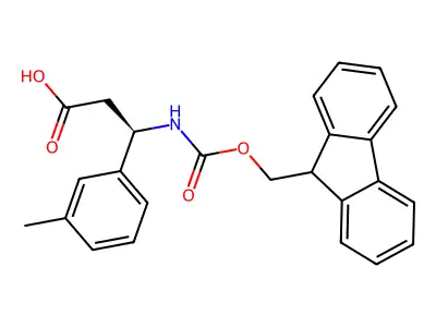 (R)-3-((((9H-Fluoren-9-yl)methoxy)carbonyl)amino)-3-(m-tolyl)propanoic acid structure