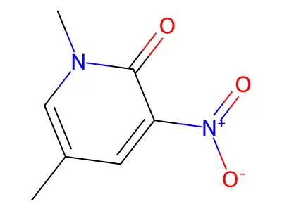 1,5-Dimethyl-3-nitropyridin-2-one structure