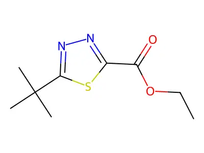 Ethyl 5-tert-butyl-1,3,4-thiadiazole-2-carboxylate structure