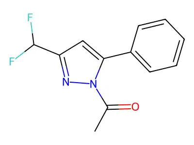 1-[3-(Difluoromethyl)-5-phenylpyrazol-1-yl]ethanone structure