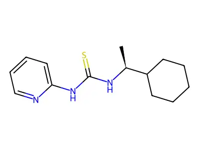 1-[(1S)-1-cyclohexylethyl]-3-(2-pyridyl)thiourea structure