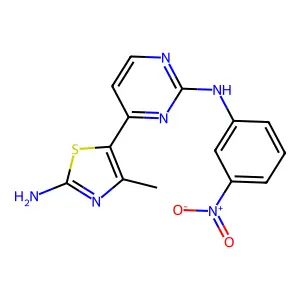 4-(2-Amino-4-methyl-5-thiazolyl)-N-(3-nitrophenyl)-2-pyrimidinamine structure