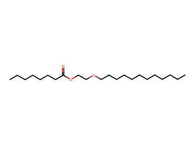 Poly(oxy-1,2-ethanediyl), alpha-(1-oxooctyl)-omega-(dodecyloxy)- structure