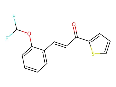 3-[2-(Difluoromethoxy)phenyl]-1-(thiophen-2-yl)prop-2-en-1-one structure