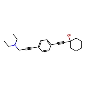 Cyclohexanol, 1-(2-(p-(3-diethylamino-1-propynyl)phenyl)ethynyl)- structure