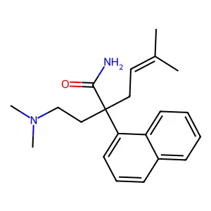 1-Naphthaleneacetamide, alpha-(2-dimethylaminoethyl)-alpha-(3-methyl-2-butenyl)- structure