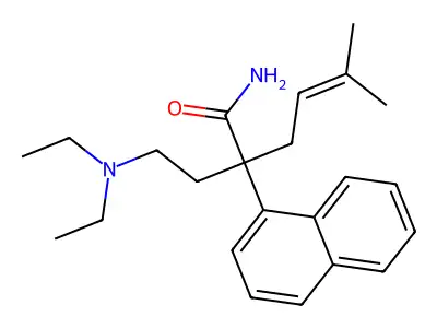 1-Naphthaleneacetamide, alpha-(2-diethylaminoethyl)-alpha-(3-methyl-2-butenyl)- structure