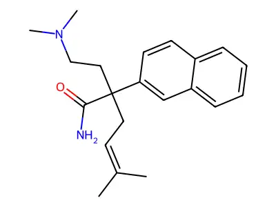 2-Naphthaleneacetamide, alpha-(2-dimethylaminoethyl)-alpha-(3-methyl-2-butenyl)- structure