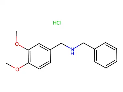 N-[(3,4-Dimethoxyphenyl)methyl]-1-phenylmethanamine;hydrochloride structure