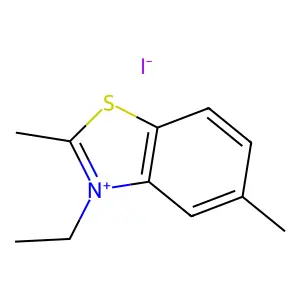 Benzothiazolium, 3-ethyl-2,5-dimethyl-, iodide (1:1) structure