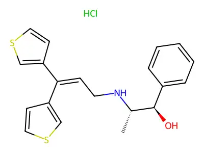 Tinofedrine hydrochloride structure