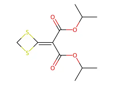 Propanedioic acid, 1,3-dithietan-2-ylidene-, bis(1-methylethyl) ester structure