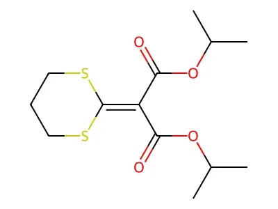 Propanedioic acid, 1,3-dithian-2-ylidene-, bis(1-methylethyl) ester structure