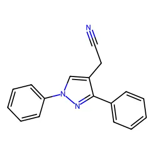 (1,3-二苯基-1H-吡唑-4-基)乙腈 structure