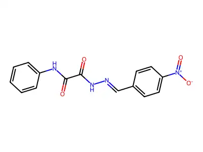 N'-[(4-nitrophenyl)methylideneamino]-N-phenyloxamide structure