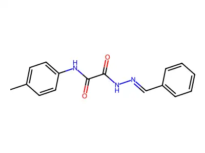 2-[(4-Methylphenyl)amino]-2-oxoacetic acid 2-(phenylmethylene)hydrazide structure