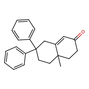 2(3H)-Naphthalenone, 4,4a,5,6,7,8-hexahydro-4a-methyl-7,7-diphenyl- structure
