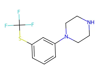 1-[3-[(Trifluoromethyl)thio]phenyl]piperazine structure