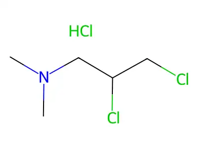 1-Propanamine, 2,3-dichloro-N,N-dimethyl-, hydrochloride (1:1) structure