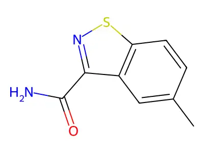5-Methyl-1,2-benzothiazole-3-carboxamide structure