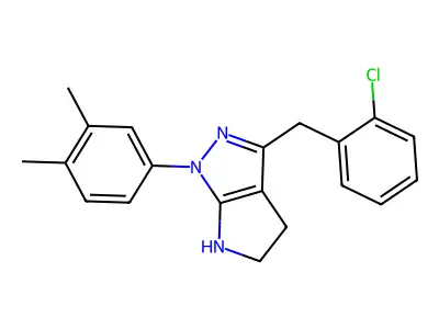 3-[(2-Chlorophenyl)methyl]-1-(3,4-dimethylphenyl)-1,2,4,5-tetrahydropyrrolo[2,3-c]pyrazole structure