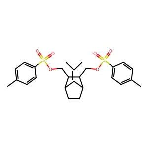 [3-[(4-methylphenyl)sulfonyloxymethyl]-7-propan-2-ylidene-2-bicyclo[2.2.1]heptanyl]methyl 4-methylbenzenesulfonate structure