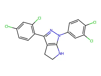 3-(2,4-Dichlorophenyl)-1-(3,4-dichlorophenyl)-1,2,4,5-tetrahydropyrrolo[2,3-c]pyrazole structure