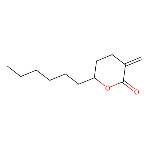 6-Hexyl-3-methylideneoxan-2-one structure