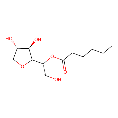 Sorbitan, hexanoate structure
