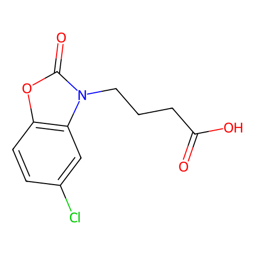 4-(5-Chloro-2-oxo-benzooxazol-3-yl)-butyric acid structure