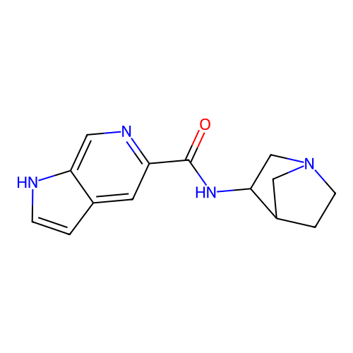 N-(1-azabicyclo[2.2.1]heptan-3-yl)-1H-pyrrolo[2,3-c]pyridine-5-carboxamide structure