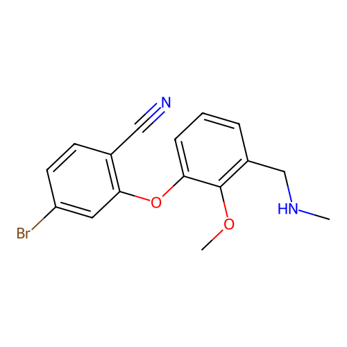 4-Bromo-2-[2-methoxy-3-(methylaminomethyl)phenoxy]benzonitrile structure