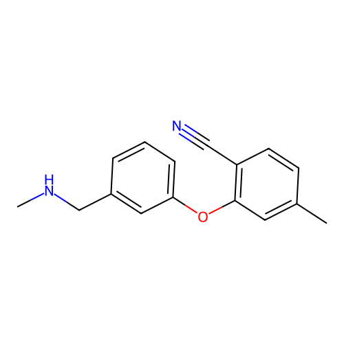 4-Methyl-2-[3-(methylaminomethyl)phenoxy]benzonitrile structure