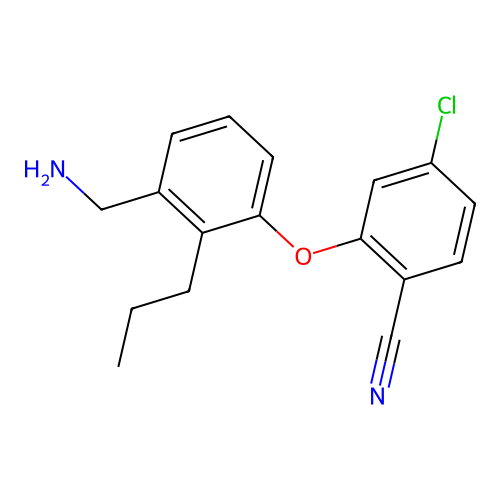 2-[3-(Aminomethyl)-2-propylphenoxy]-4-chlorobenzonitrile structure