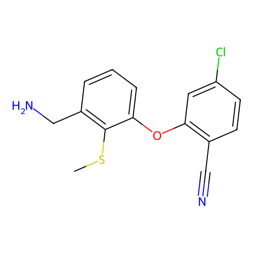 2-[3-(Aminomethyl)-2-methylsulfanylphenoxy]-4-chlorobenzonitrile structure