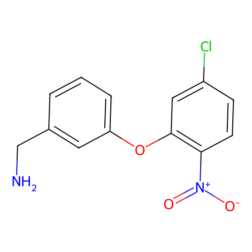 [3-(5-Chloro-2-nitrophenoxy)phenyl]methanamine structure