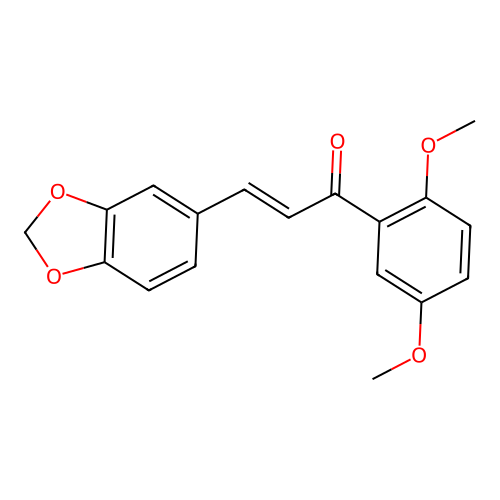 (2E)-3-(2H-1,3-Benzodioxol-5-yl)-1-(2,5-dimethoxyphenyl)prop-2-en-1-one structure