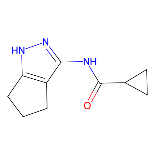 N-(1,4,5,6-tetrahydrocyclopenta[c]pyrazol-3-yl)cyclopropanecarboxamide structure