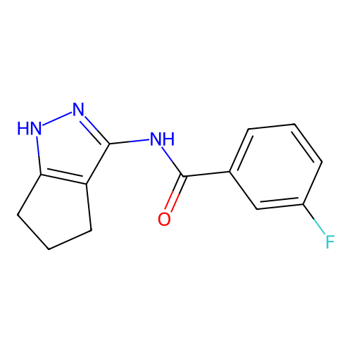 3-Fluoro-N-(1,4,5,6-tetrahydrocyclopenta[c]pyrazol-3-yl)benzamide structure