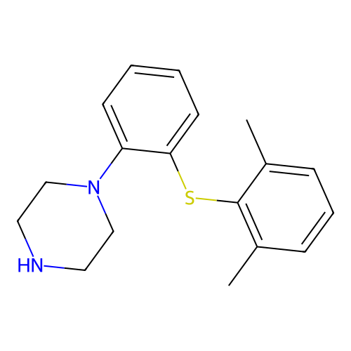 1-[2-(2,6-Dimethylphenyl)sulfanylphenyl]piperazine structure