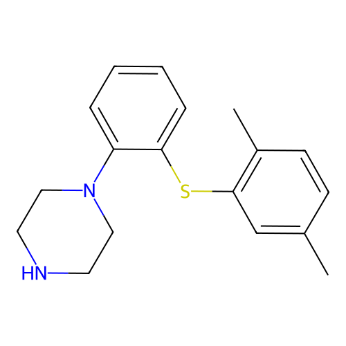 1-(2-((2,5-Dimethylphenyl)thio)phenyl)piperazine structure