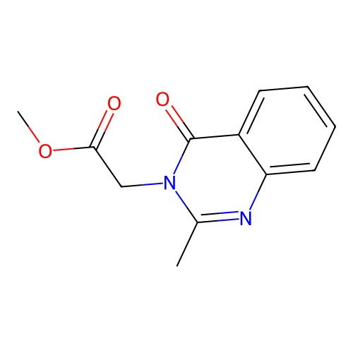 4-Oxo-2-methyl-3-quinazolineacetic acid,methyles structure