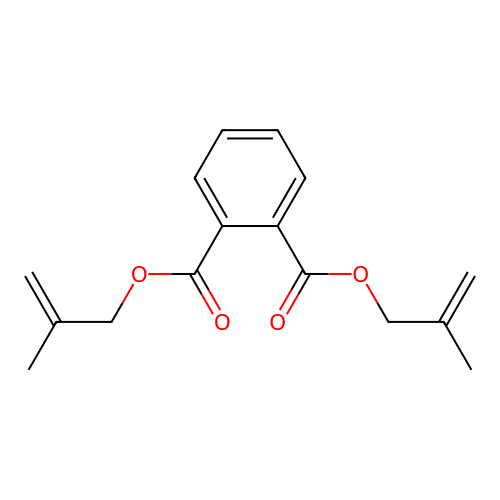 Bis(2-methylprop-2-en-1-yl) benzene-1,2-dicarboxylate structure