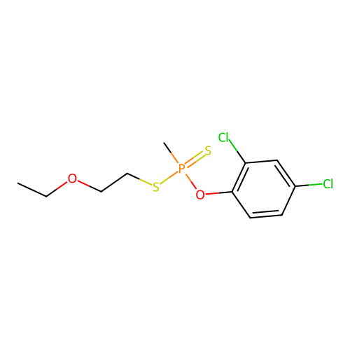 O-(2,4-Dichlorophenyl) S-(2-ethoxyethyl) methyldithiophosphonate structure