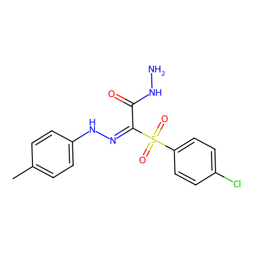2-(4-Chloro-benzenesulfonyl)-2-(P-tolyl-hydrazono)-acetic acid hydrazide structure