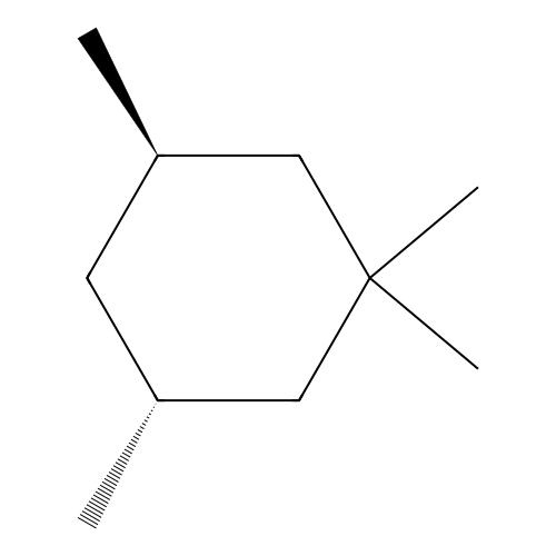 rel-(3R,5R)-1,1,3,5-Tetramethylcyclohexane structure