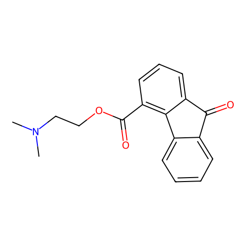2-(dimethylamino)ethyl 9-oxo-9H-fluorene-4-carboxylate structure
