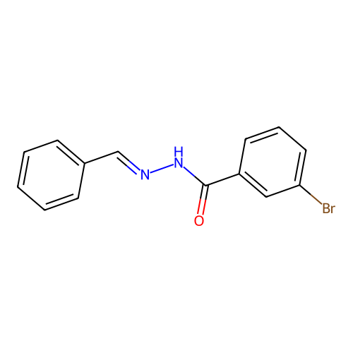 N-(亚苄基氨基)-3-溴苯甲酰胺 structure