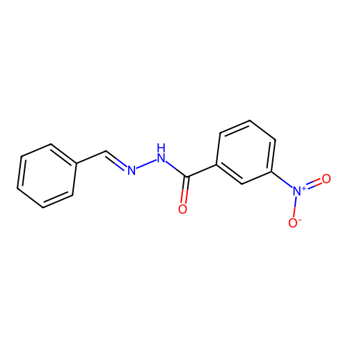 N-(亚苄基氨基)-3-硝基苯甲酰胺 structure